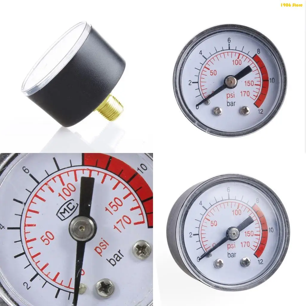 

U1JB Professional Y40-01 Hydraulic Pressure Gauges Pressure Meter 0-12Bar / 0-170PSI