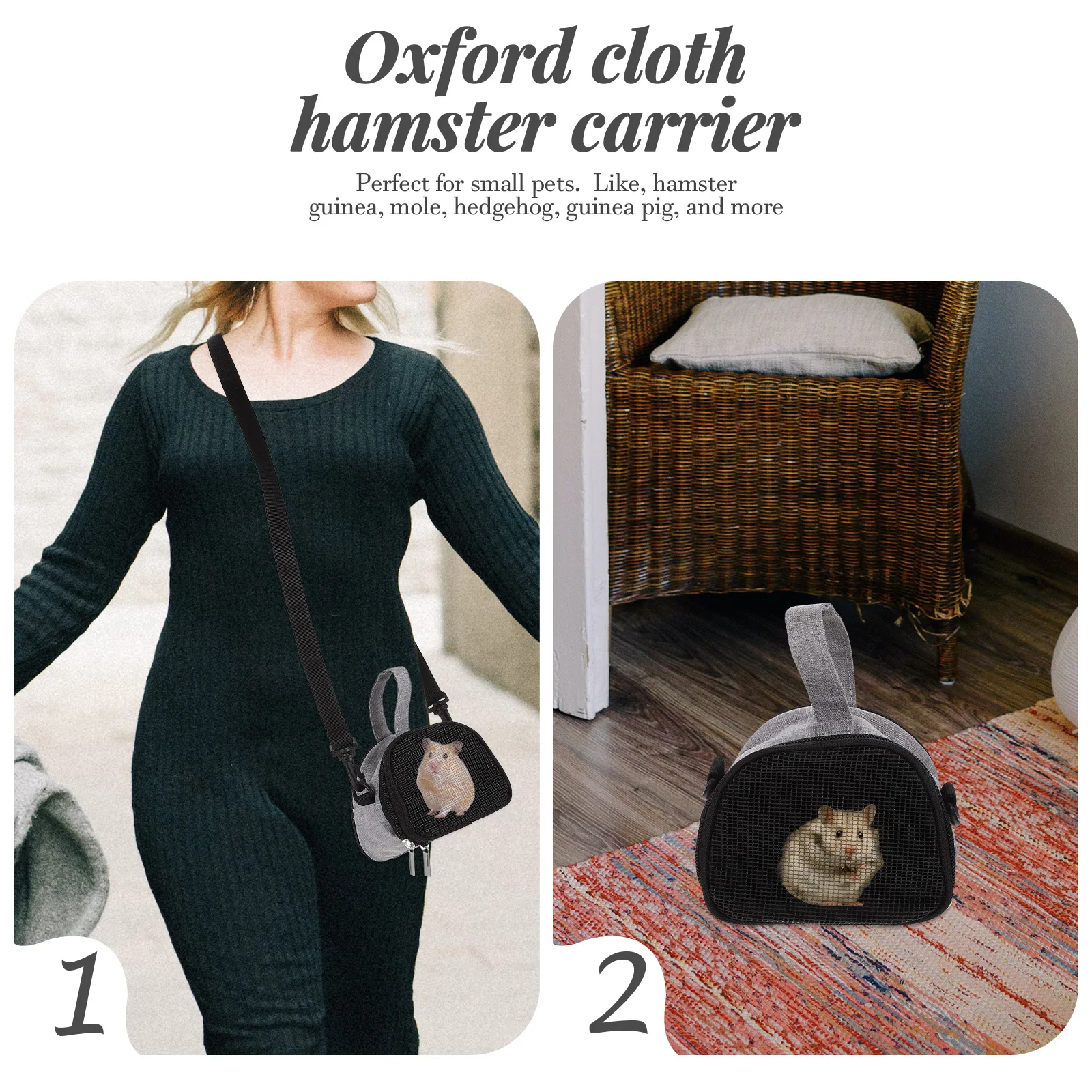 

Pet Outdoor Carrier Bag Portable Oxford Cloth Comfortable Hamster Rat Bird Guinea Pig Carrier Breathable Convenient Accessory