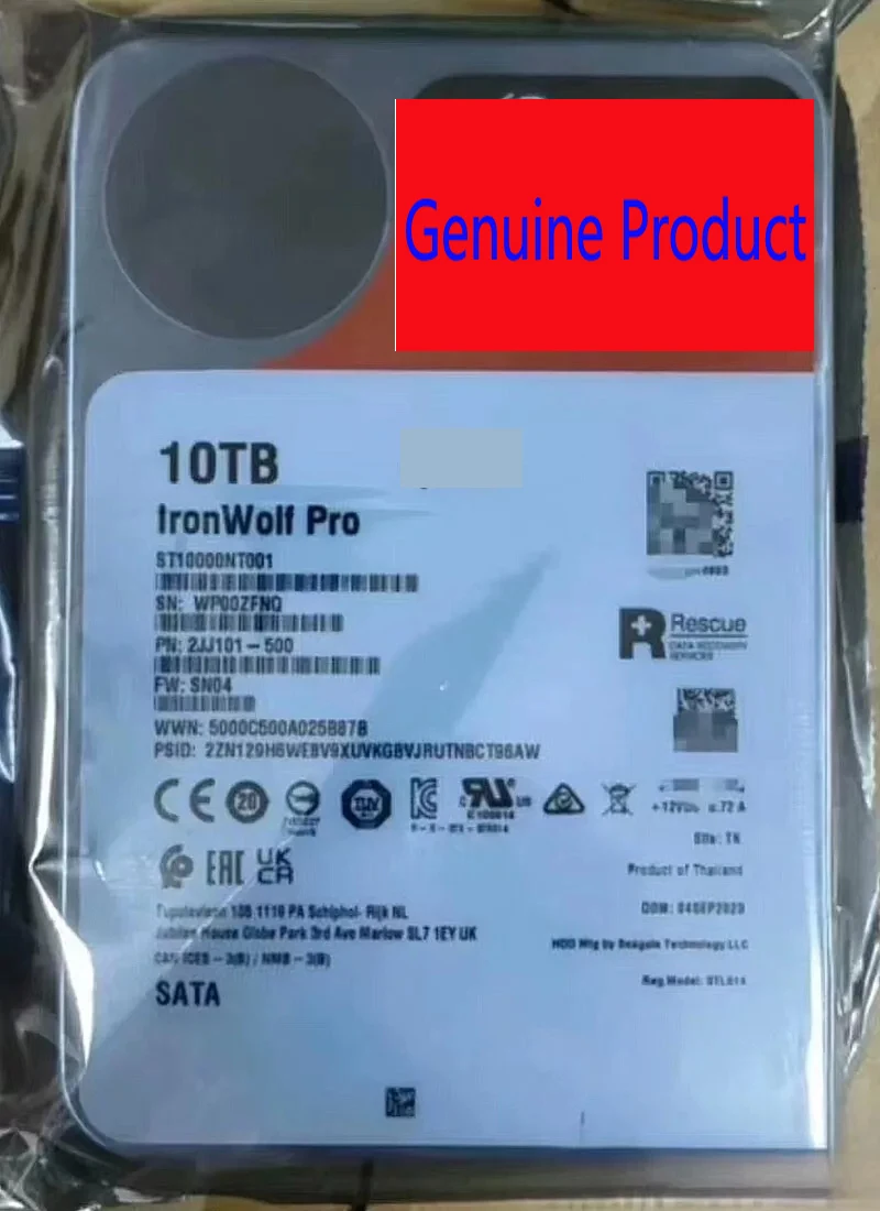 NEW ST10000NT001 Seagat IronWolf Pro Hard Drive 10TB 7200RPM 256MB SATA HDD