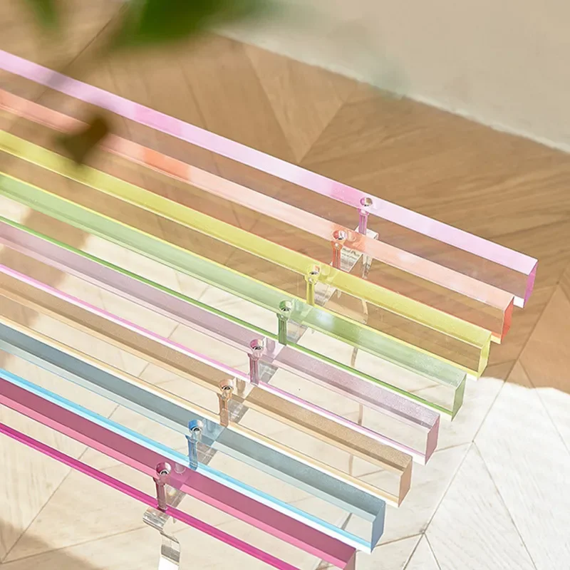 Acrylic rainbow bench Nordic home door stool Bedroom dining room long strip creative balcony stool customization