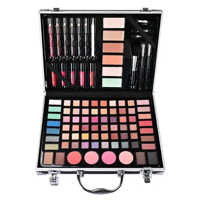 

All In One Makeup Kit Beginner Makeup Set Box For Starter 62 Eyeshadows 4 Brow Powders 5 Lipgloss 4 Blushes 6 Contour Creams