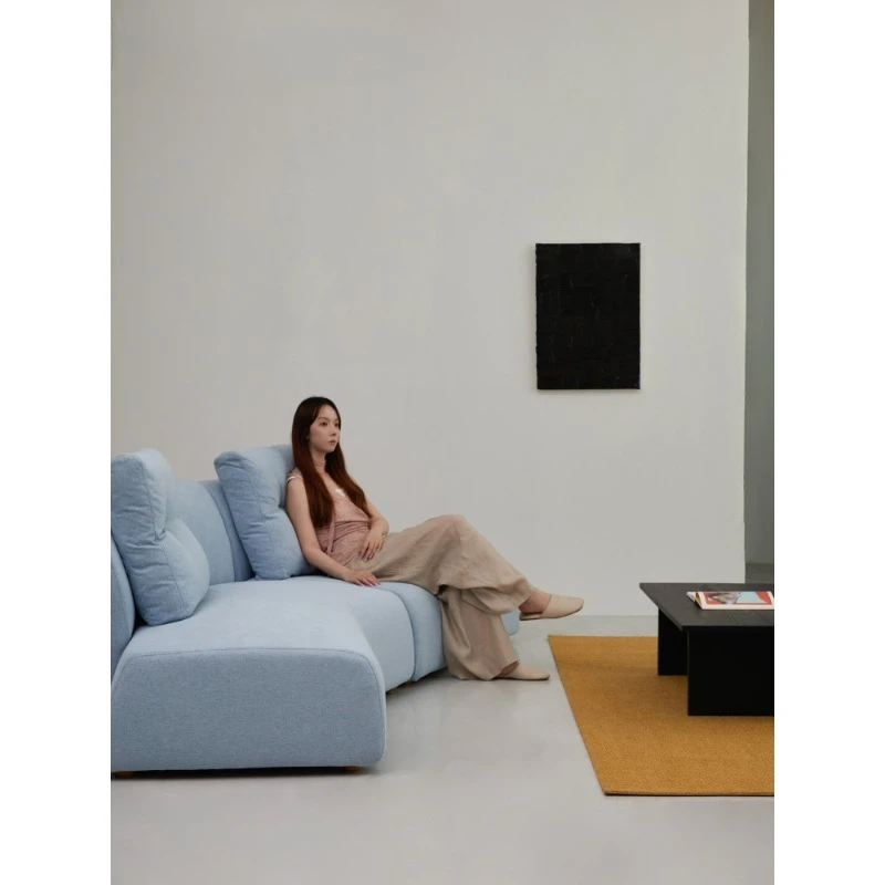 Italian special-shaped corner curved creative fabric removable and washable module sofa