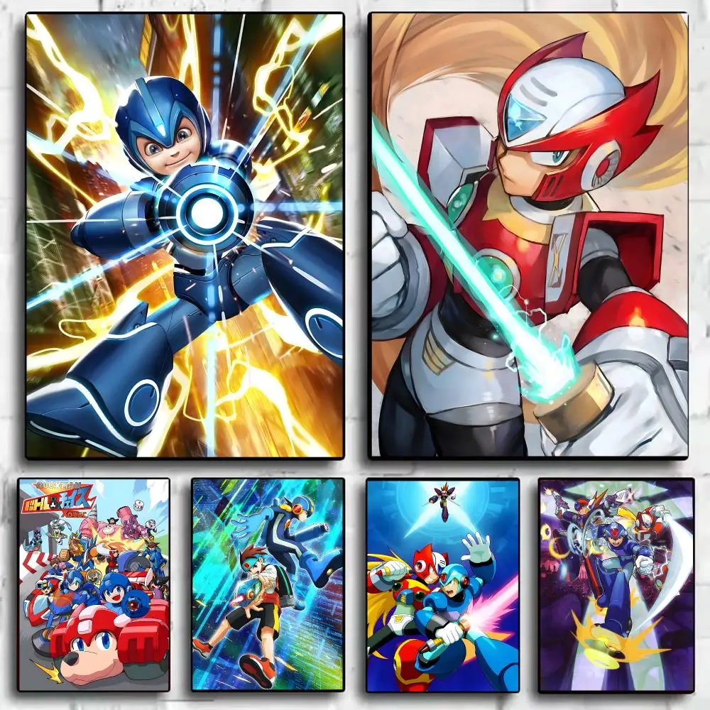 Anime R-Rockman Megaman X Zero Painting Calligraphy Canvas HD Poster Waterproof Fade Resistant Wall Art Print for Home Decor