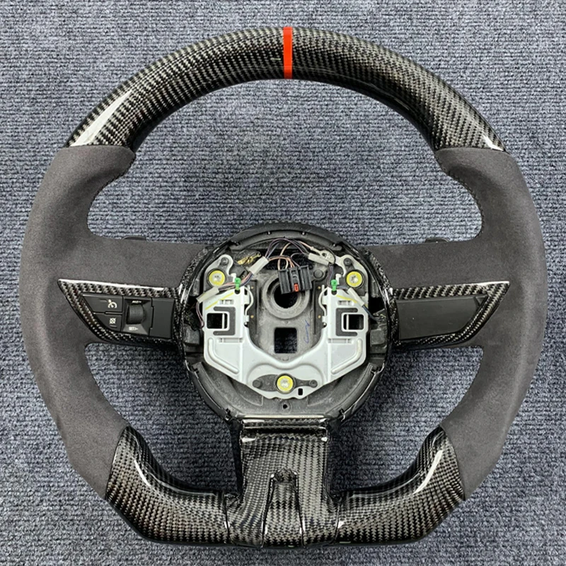 Carbon Fiber Steering Wheel For Chevrolet Camaro 2009 2010 2011 Car Accessories Alcanta Leather Customized