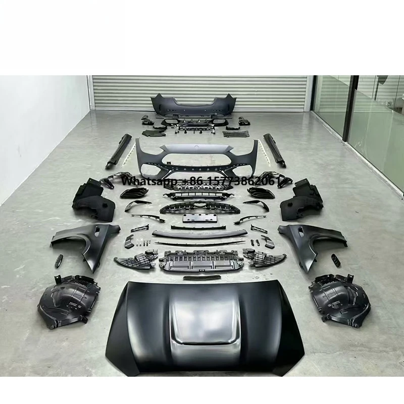 2023 C Class W206 C63 1:1 Wide Body Kit New Front Bumper Grille Diffuser Exhaust Pipes for W206 to C63