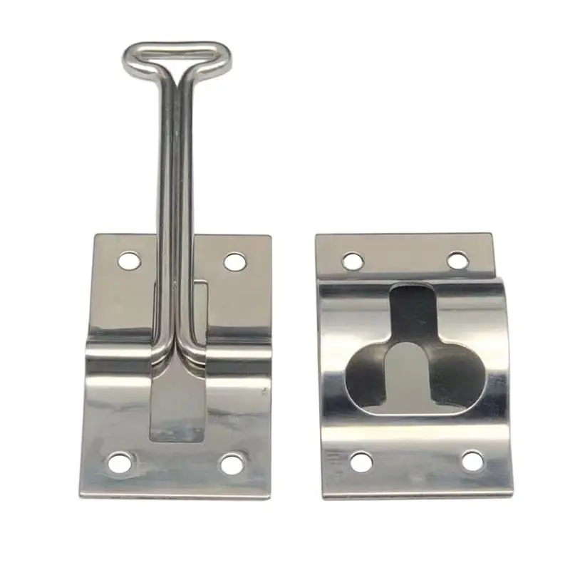 RV Door Holder Metal Entry Door Latch Catch 4 Inch Door Keeper Stainless Steel Heavy-Duty Entrance Latch Hardware For Short