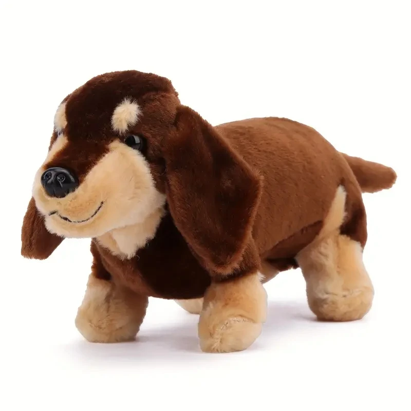 Simulare Verossilitudine bassotto Douglas Spats Black & Tan Coffee Bassotto Cane Peluche Dare bambini Brithday Gift