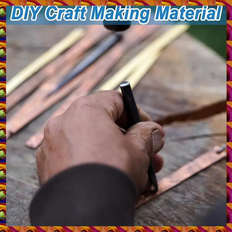 

BTCL 6Pcs Pure Copper Round Rod 3.94Inch Length 0.39Inch Diameter Bare Solid Metal Rod Copper Bar Lathe Bar Stock