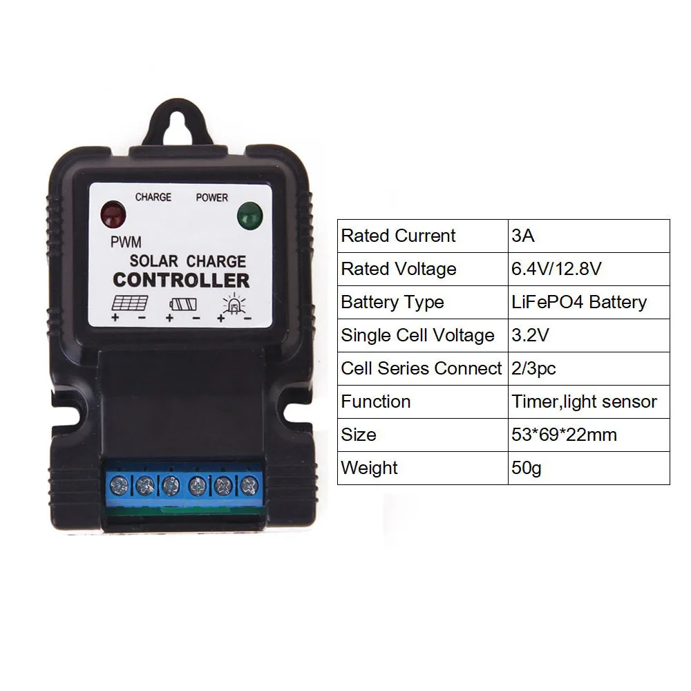 Battery Charger Charge Controller 10A Regulator 1pcs 3-Stage 6V 12V Automatic Solar Automation Control Systems