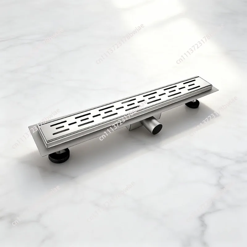 Invisible deodorant extended bathroom shower room stainless steel floor drain brushed rectangular large displacement view 4