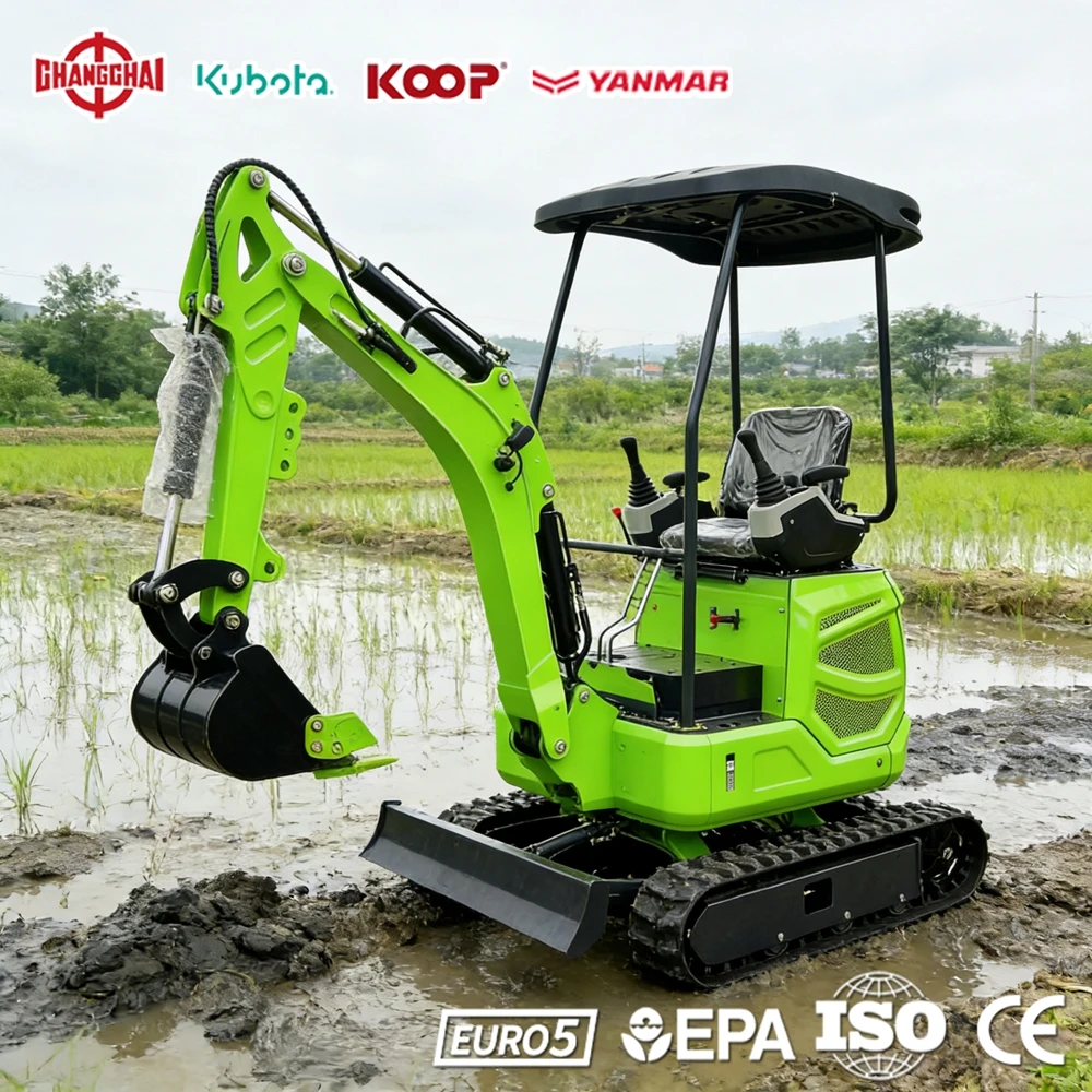 

Мини-экскаватор 0.8 тонны с двигателем Kubota, строительный, 1.2 тонны, многофункциональный, 2.0 тонны, европейский стандарт EPA Euro 5 CE, быстрая доставка