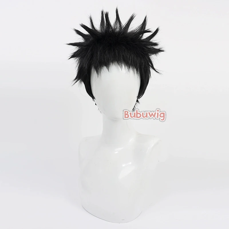 Bubuwig Synthetic Hair Kafka Hibino Cosplay Wigs Kaiju No. 8 Kafka Hibino Role Play 30cm Short Black Men Cos Wig Heat Resistant