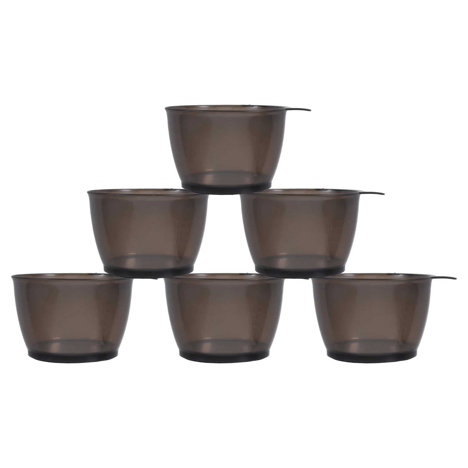 

6pcs Hair Dye Bowl Set Plastic Stackable Color Mixing Bowls For Home Salon Use Hair Coloring Tools Diy Tinting Equipment