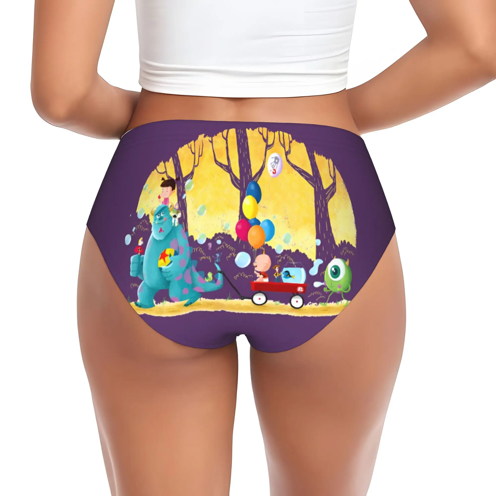 Custom M-Monsters Anime University Brief Panties Women's Comfort  Underwear