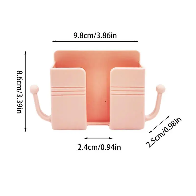 Supporto per telefono con montaggio a parete con ganci supporto da parete autoadesivo telefoni cellulari e accessori telefono con staffa per cellulare multifunzionale