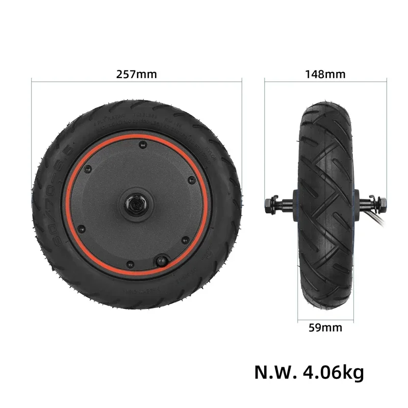 محرك العجلات الخلفية 48V400W مع إطارات مفرغة 60/70-6.5 لمحركات سكوتر كهربائي Mi 5 Max قطع غيار ملحقات مجددة