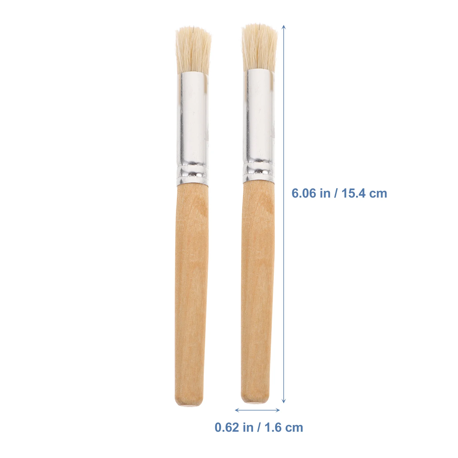 6 Pcs/set Watercolor Brush Pens Paint Car for Acrylic Painting Beige Wooden Handle