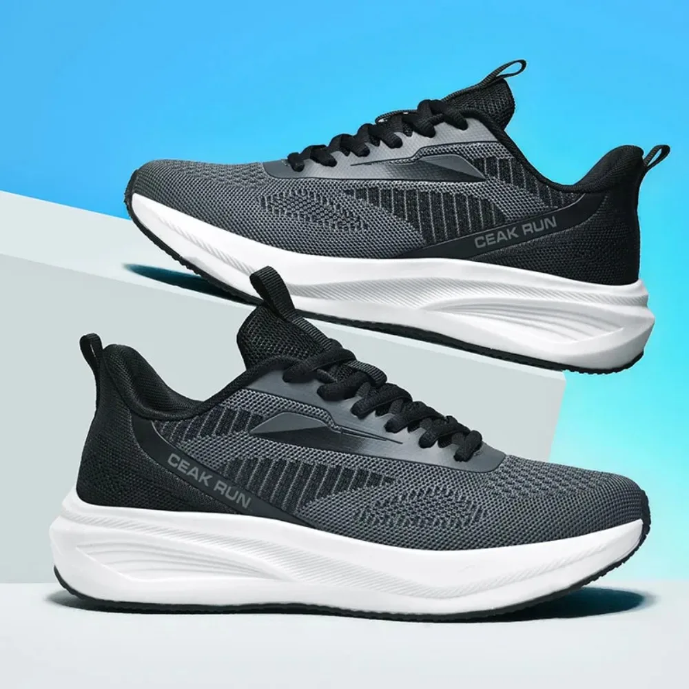 New Men's Breathable Mesh Running Shoes, Lightweight Cushioning Casual Sports Sneakers, Non-slip Wear-resistant Daily Footwear