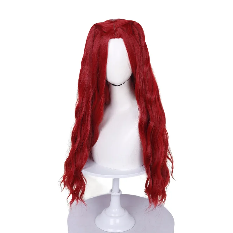 Descendants Cosplay Wig Wicked Wonderland Bridget Pink Red Chloe Wigs Halloween Carnival Hair Headgear Costume Prop Accessories