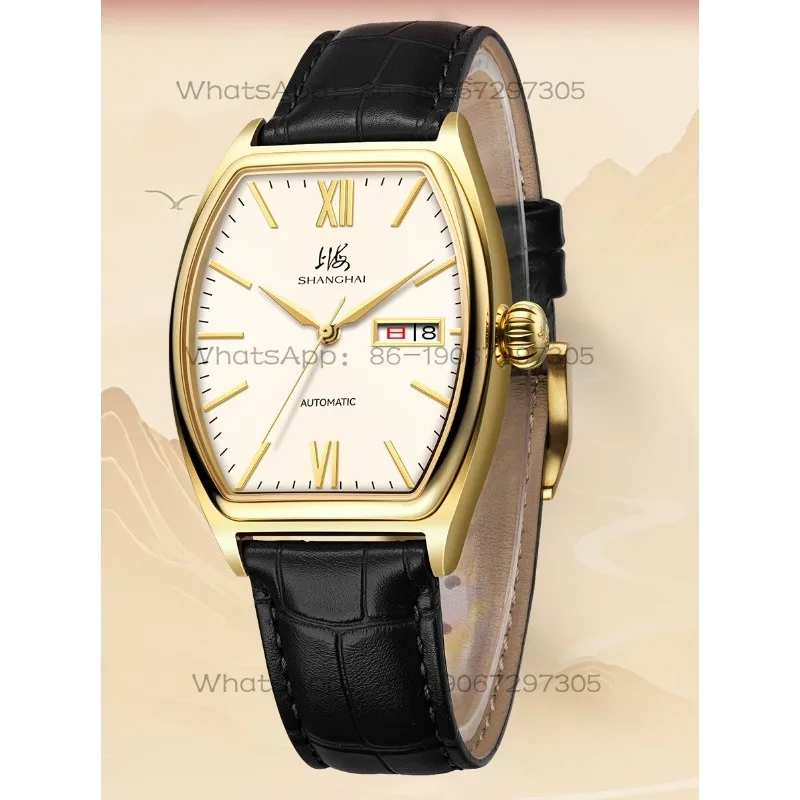 Time Island Watch 1 Store Shanghai Fully Automatic Mechanical Men's and Women's Watches Light Luxury Retro Back Transparent