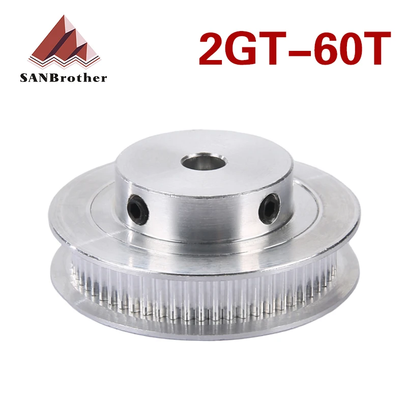 2GT 60 Teeth GT2 Timing Pulley Bore 5/6/6.35/8/10/12/14/15mm Synchronous Wheels Width 6/10/15mm Belt CNC 3D Printer Parts