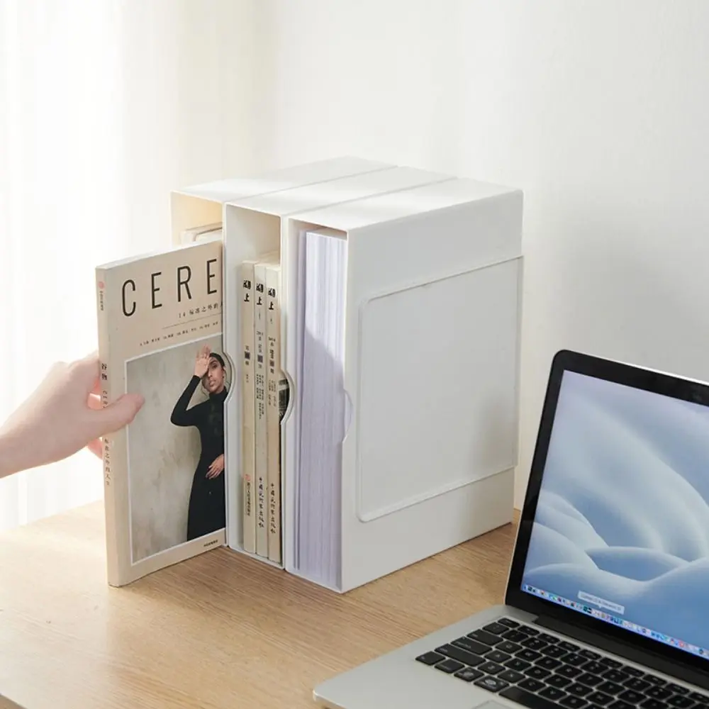 

Modern Plastic A4 Paper Sorting Box Solid Durable Desktop Storage Rack Large Capacity Household Drawer Desk Organizer Desktop