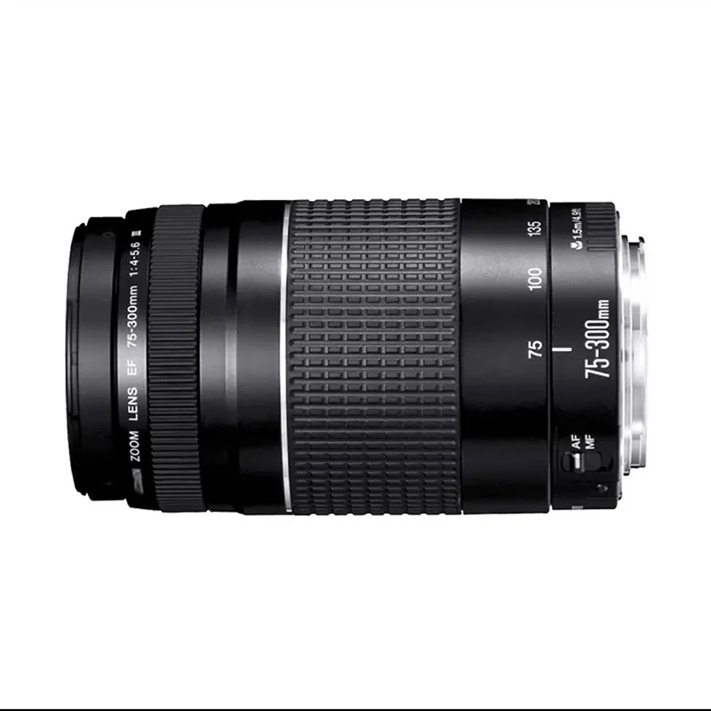 Cheap Wholesale Used Original DSLR Camera Lens, EF-S 75-300mm 1:4-5.6 Zoom Lens