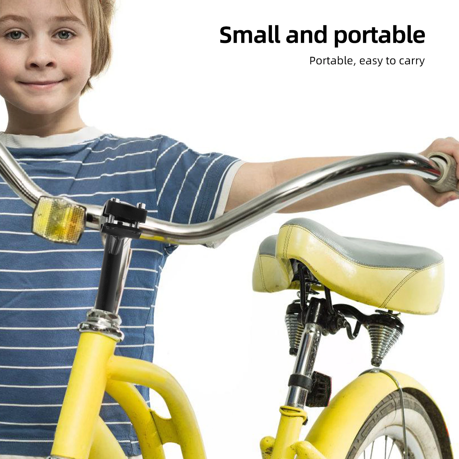 

Bike Stem Extender Handlebar Riser Black Metal Gooseneck For Mountain Road Kids Bike Bicycle Stem Accessory Wheel Sports