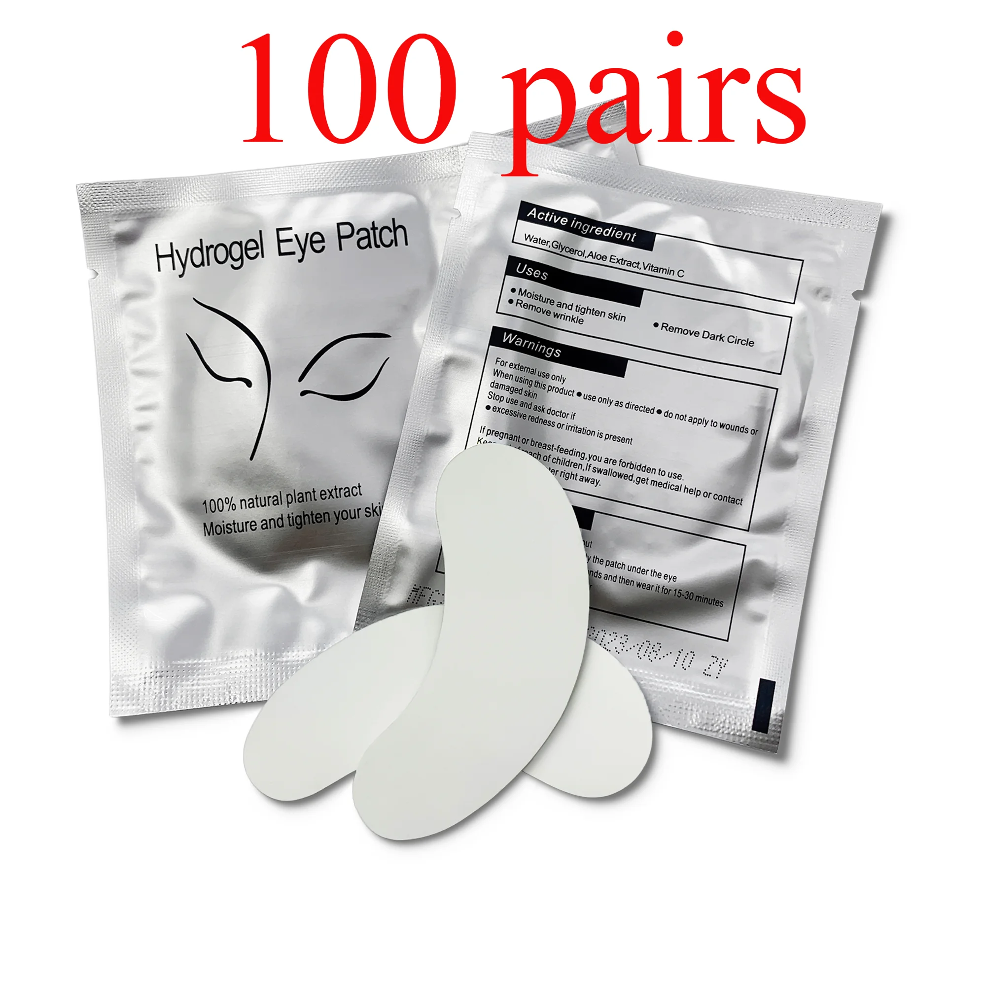 100 paia di carta per ciglia adesivo per Gel per gli occhi avvolgere Patch per ciglia Patch per Extension ciglia sotto i cuscinetti per gli occhi per innesto di strumenti per il trucco