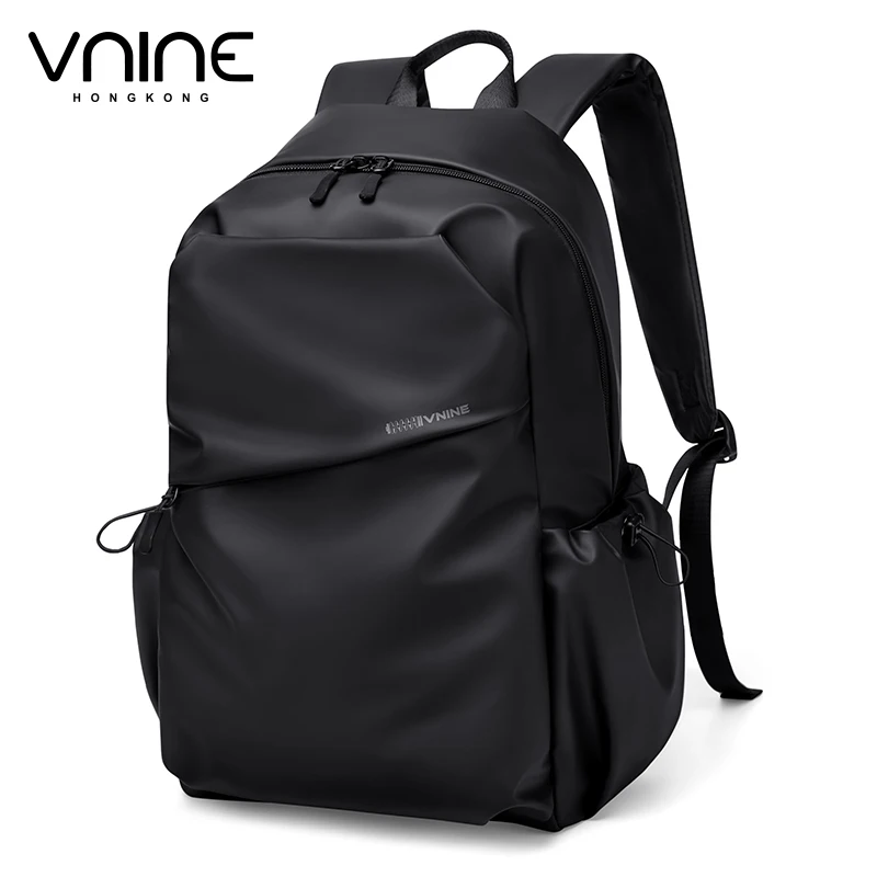 V.NINE Unisex Backpacks Waterproof Aesthetic Laptop Backpack Women 16 inch Nylon Men Back Pack Black for Work Travel Lightweight