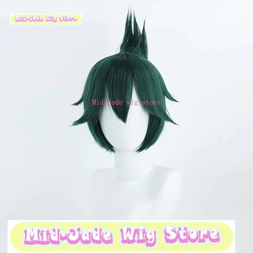 Peluca de jade medio Store Overwatch 2 Kiriko, peluca de Cosplay, disfraz de fiesta, tocado, peluca de Halloween