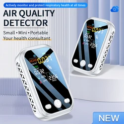 Carbon Dioxide Detector Portable Mini Air Quality Monitor with Lanyard Alarm CO2 Gas Meter Temperature Humidity Sensor