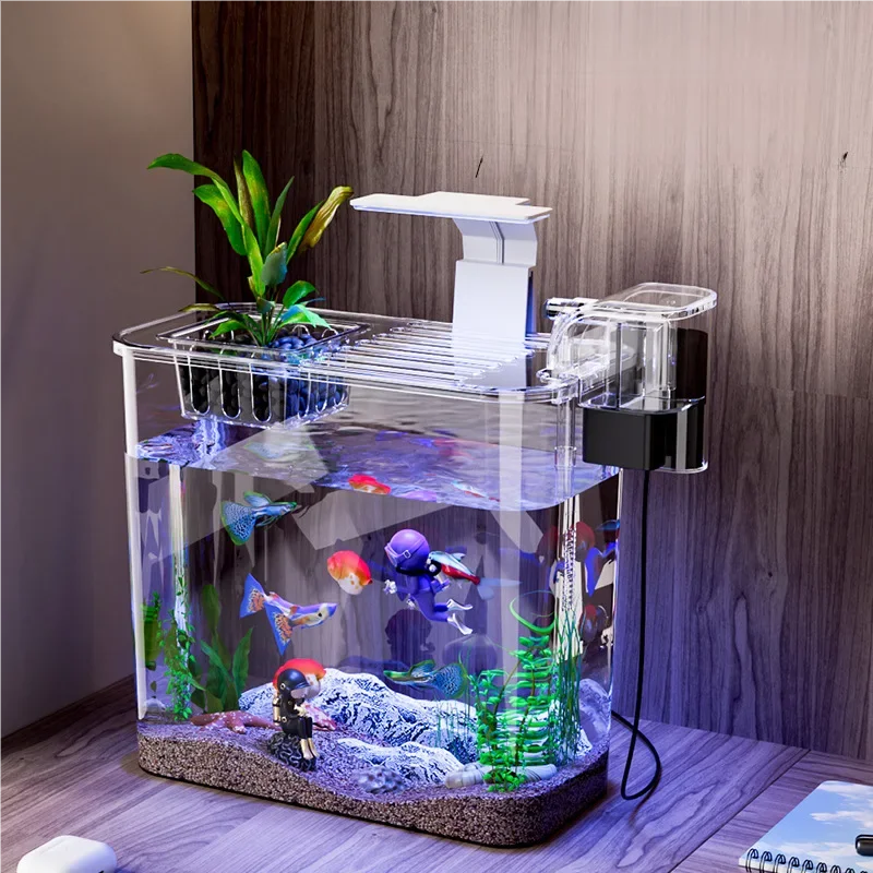 Aquarium Breeding Box High Definition Transparent Acrylic Fish Tank Aquarium Plastic PET Anti Drop Turtle Tank