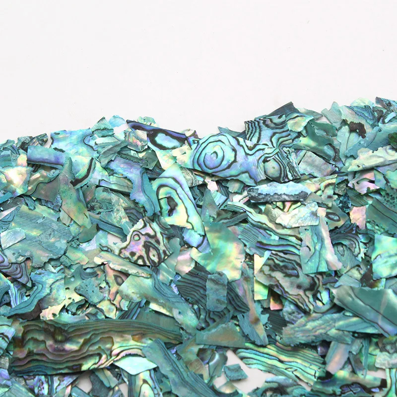 100g Japanese Mother-of-Pearl Nail Charms Iridescent Abalone Shell Fragments, Ultra-Thin Natural Nail Art for Elegant Manicures