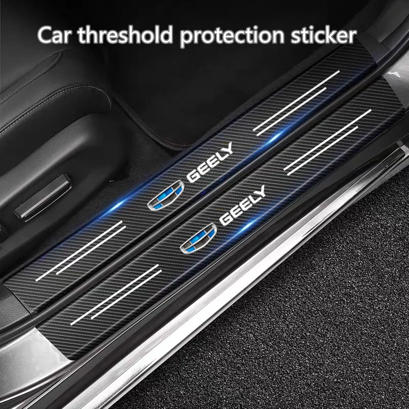 Carbon Fiber Car Sticker Auto Door Trunk Protective Strip For Geely Atlas Coolray Emgrand EC7 EC8 X7 EX7 CK2 CK3 GL GS
