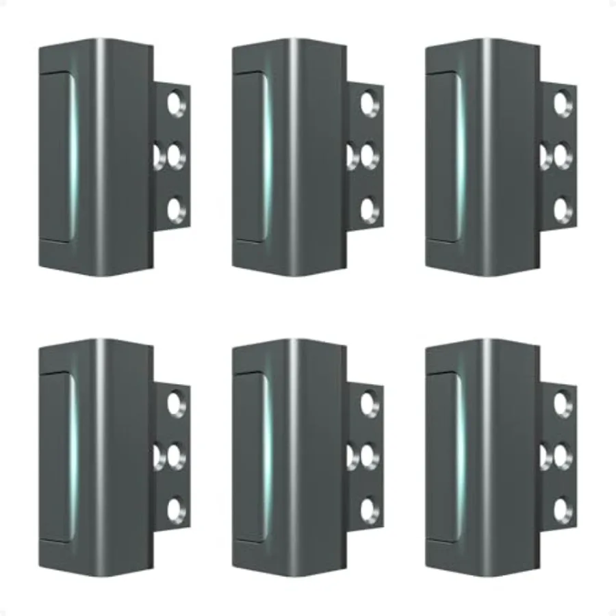 

6Pack Home Security Door Reinforcement Lock Childproof, Door Lock for Kid Safety, Door Latch Stopper for Front Door Inside Top