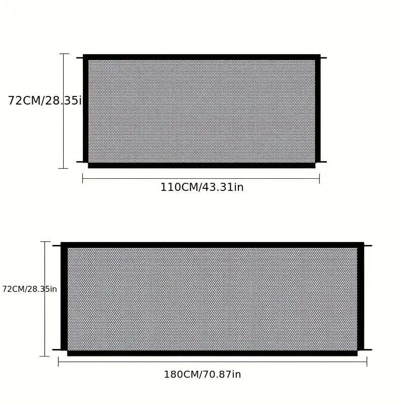 Pet Dog Gate Network Fence Stairs Folding Breathable Mesh Enclosure Dog Fence Safety Barrier Pet Christmas Thanksgiving Day Gift