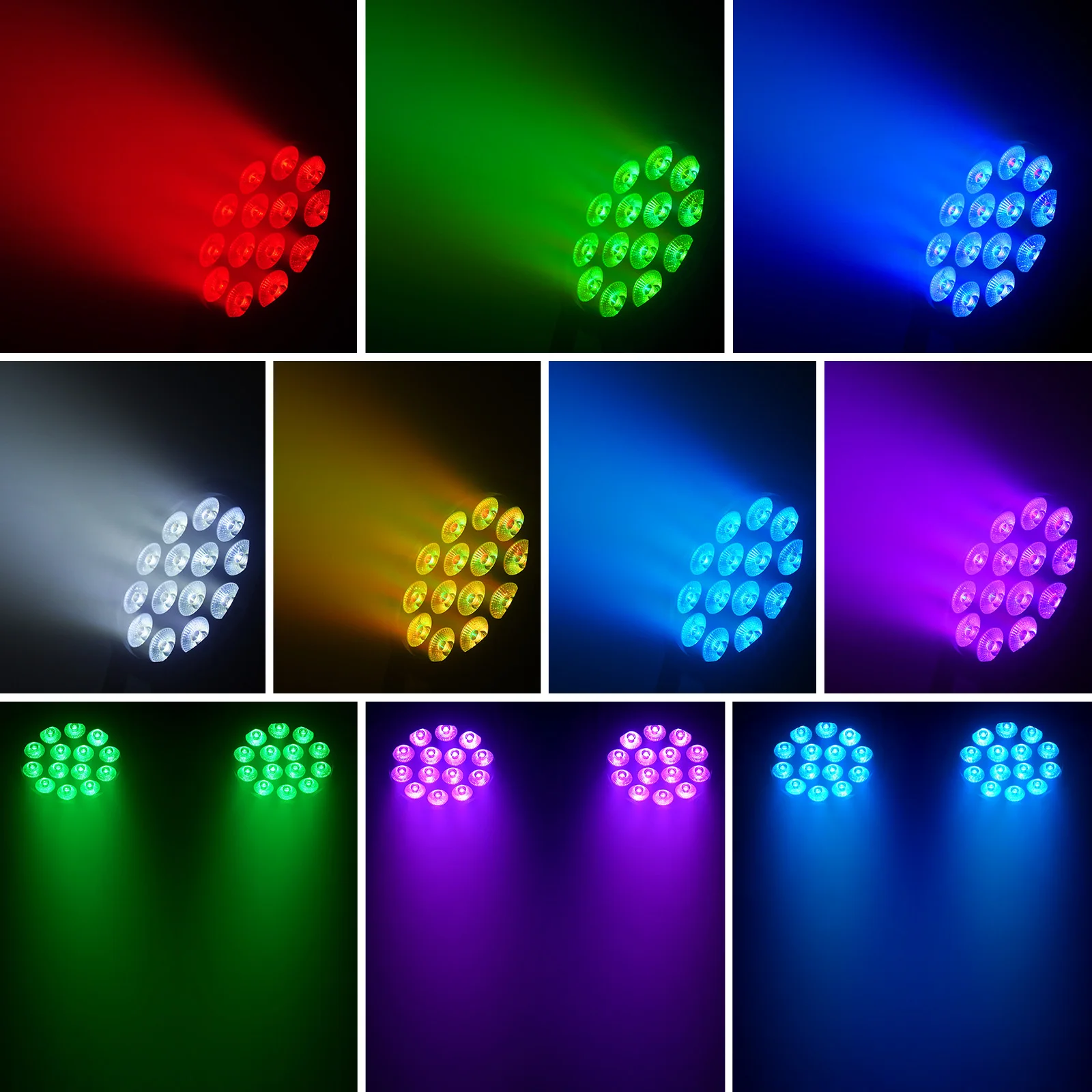 Somspot 8PCS/SET 4 w 1 RGBW Par Light 14LEDs Stage Effect Light dla DJ Disco Party Holiday Christmas Bar Club Wedding Birthday