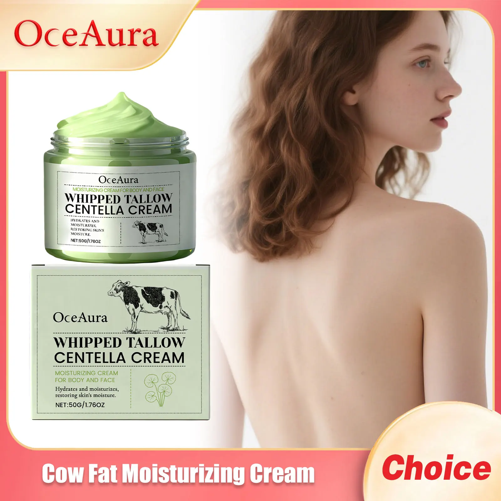 

OCEAURA Snow Grass Moisturize Cream Relieve Dryness Improve Dullness Firm Skin Enhance Facial Elasticity Tallow Body Care Lotion