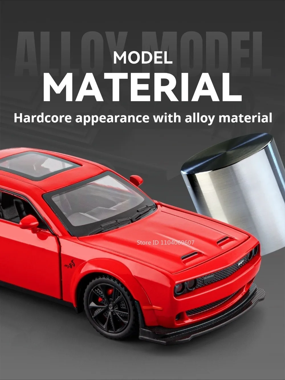 1:32 Hellcat Tomahawk Modell Spielzeug Supercars Legierung Diecast Sound Licht Türen Geöffnet Zurückziehen Simulation Sport Auto Spielzeug für Kinder – Detail 4