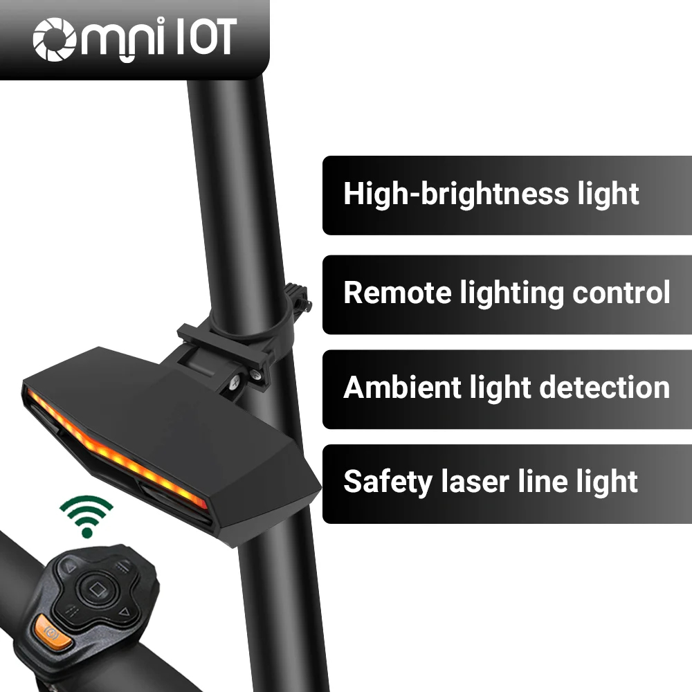

Omni Factory WaterproofLed E Bike Lampe Light Перезаряжаемый USB Предупреждающий сигнал безопасности Поворотник Тормозная велосипедная лампа
