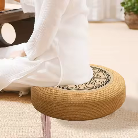 Rattan Ottoman Patio Ottomans And Footstools Floor Cushions For Seating Poolside Deck Porch Exterior Coastal Home Living