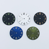 NEITON 37mm black blue green white watch dial fit ETA 6497 or Seagull ST3600 movement