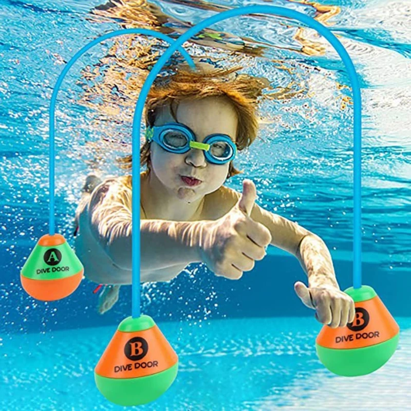 2 Pcs Reusable Through Door Diving Ring Funny Swimming Game Aids Dive Door Underwater Toy Diving Swim Toy Dive Door