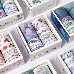 10 rolls Washi Tape Set Scrapbooking Masking Stickers for Paper DIY Craft Gift Decoration Student Stationery Supply