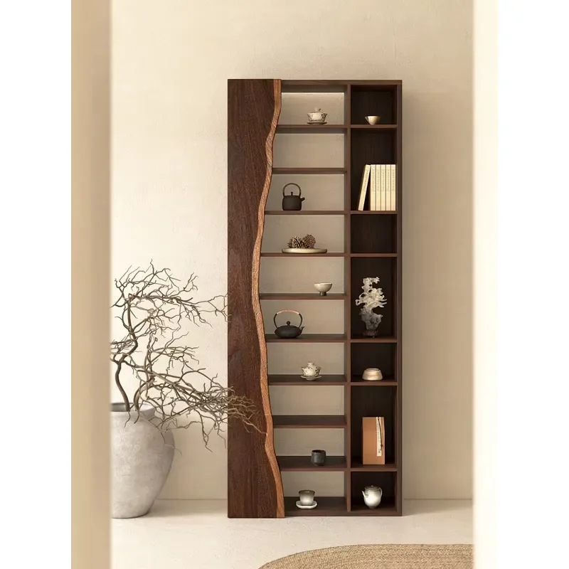 Solid Wood Chinese Antique Multi Functional Display Cabinet Teacup Holder Mortise and Tenon Joint