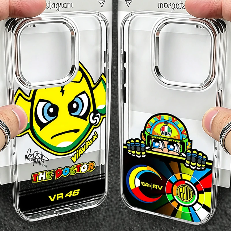 V-Valentino R-Rossi Number 46 Case for Samsung Galaxy S26 S25 S24 S23 FE S22 Ultra Plus A73 5G A72 4G A71 A57 A51 4G TPU Cover