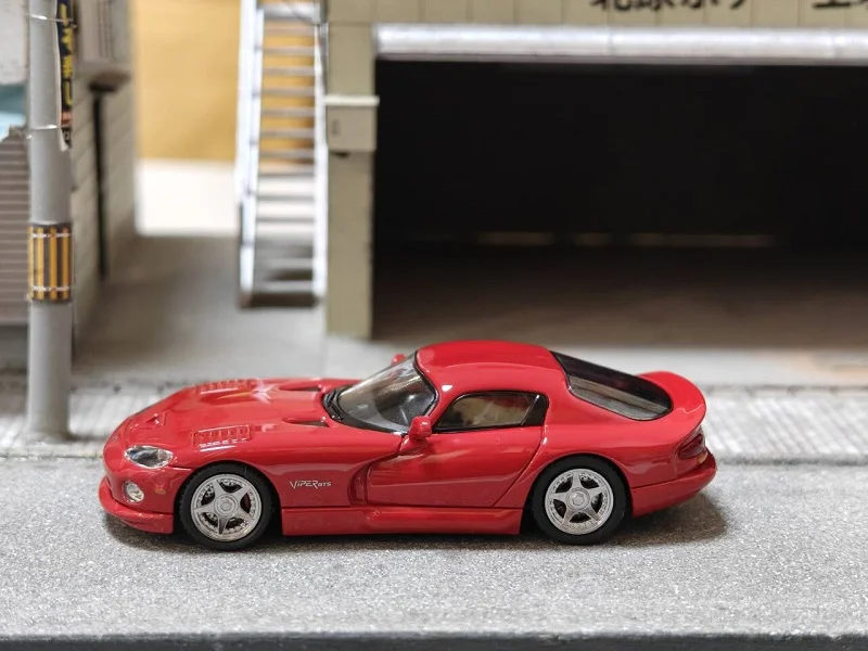 **Arrive Soon**Mini Station x GFCC Model 1:64 Dodge Viper Mk2 SR II 1996 GTS Red Color Diecast Model Car