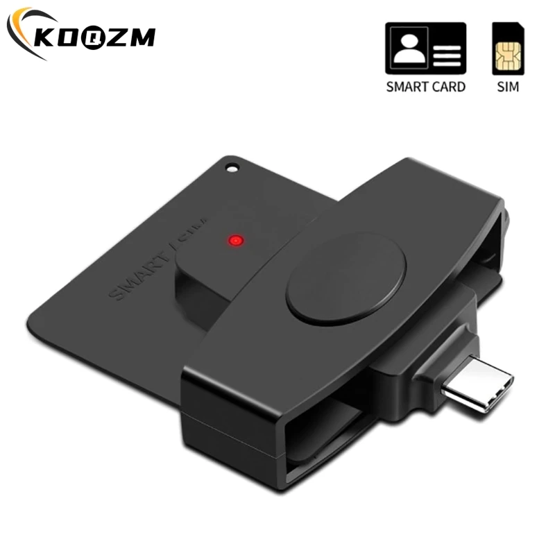 USB Type C Smart Card Reader Sim Cloner Type C Adapter For Dine Dni Citizen ID Bank EMV  External For Mac/Android OS NEW
