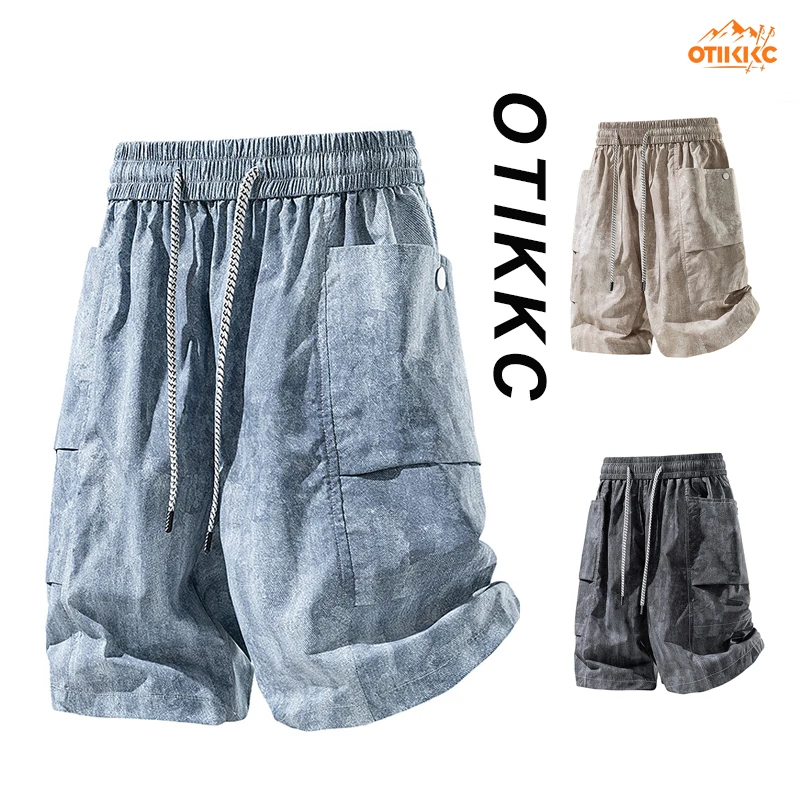 

Ice Silk Denim Shorts For Men 2026 Summer Thin Loose Outer Wear Summer Retro Casual Mid-Length Pants